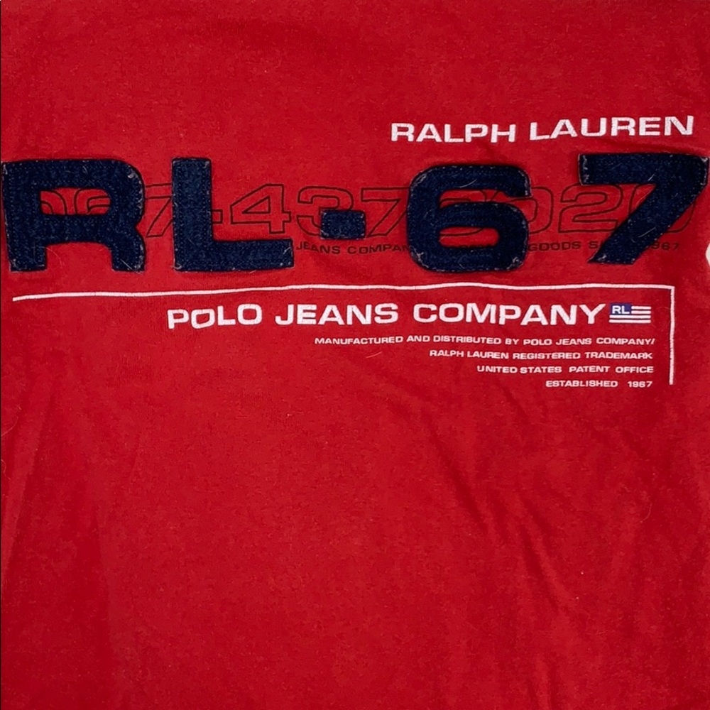Ralph Lauren red long sleeve top